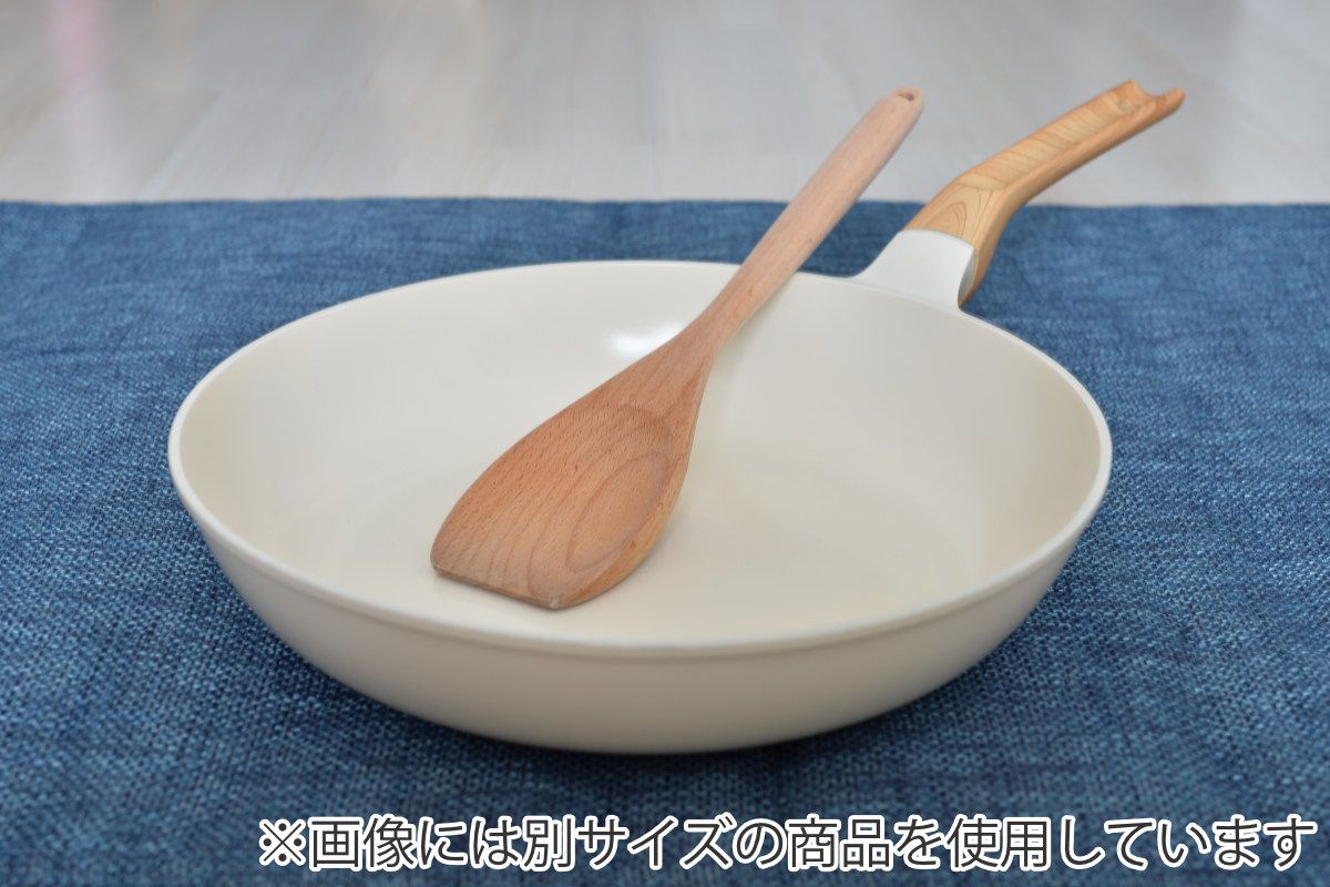 フライパン 28cm 深型 IH対応 セラミックコート PFOAフリー スーパーディープパン （ ガス火対応 オール熱源対応 炒め鍋 いため鍋 深型フライパン 28センチ 片手鍋 アルミ製 セラミック 木製ハンドル こびりつきにくい おしゃれ ）