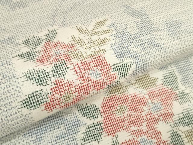 平和屋着物＊夏物 浴衣 反物 着尺 間道 綿 逸品 未使用 DAAW7541zzz 平和