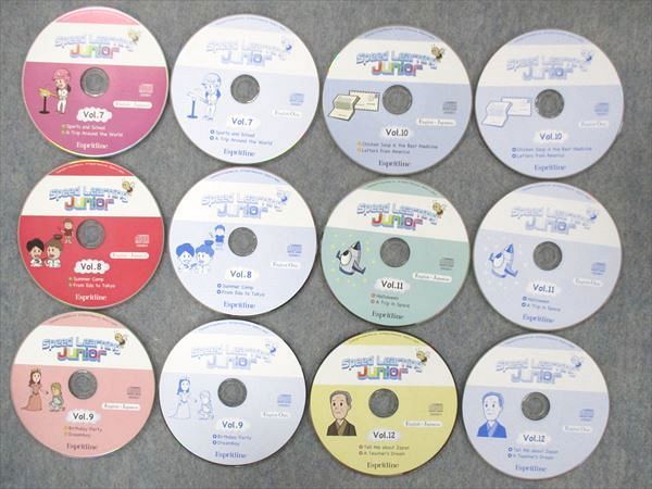 UK13-006 エスプリライン スピードラーニングジュニア/Speed Learning Junior 第1~12巻 計12冊 CD27枚付 00R2D