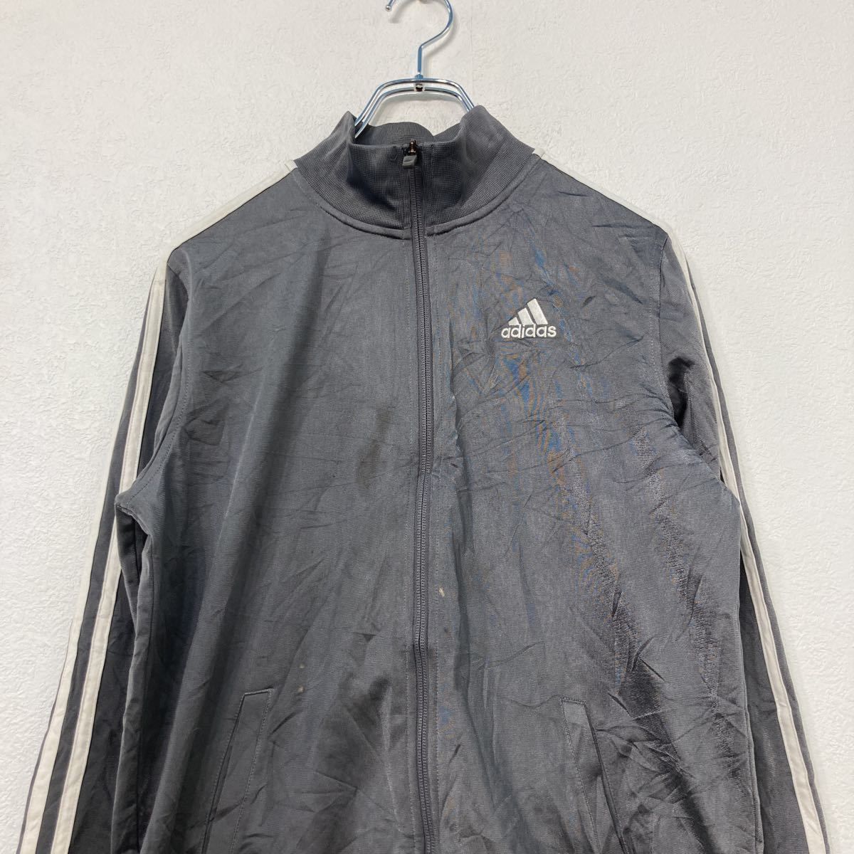 adidas ジャージ Lサイズ アディダス 攻める トラックジャケット レディース スポーツ グレー 古着卸 アメリカ仕入