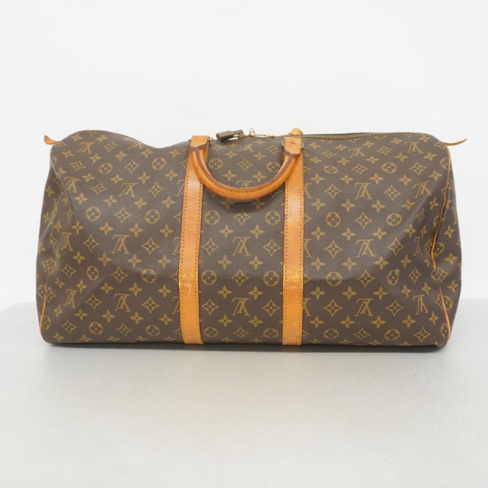 【鑑定済】ルイヴィトン モノグラム キーポル 55 ボストンバッグ ブラウン LOUIS VUITTON ボストンバッグ モノグラム キーポル55 ブラウン