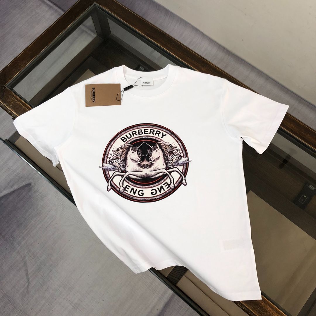 BURBERRY ロゴプリントTシャツ BURBERRY バーバリー Tシャツ ロゴプリント コットン オーバー