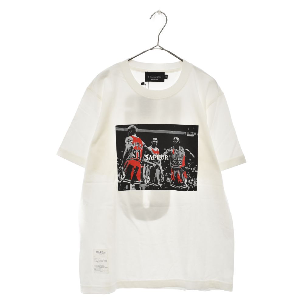 SAPEur (サプール) BIG 3 フロントフォトプリント 半袖Tシャツ