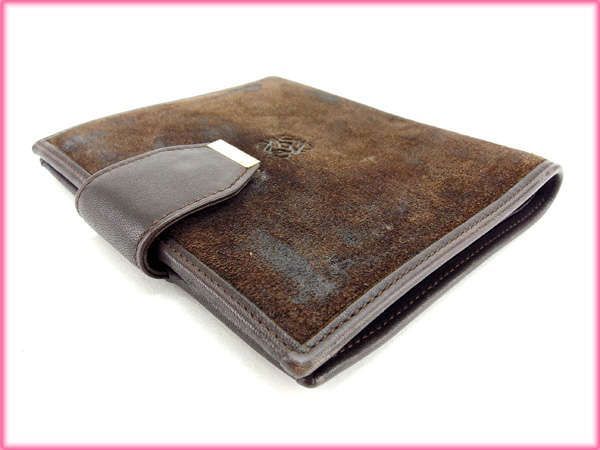 ロエベ　二つ折り財布　ダークブラウン LOEWE - ロエベ LOEWE 財布 二つ折り KNOT コンパクト ジップ
