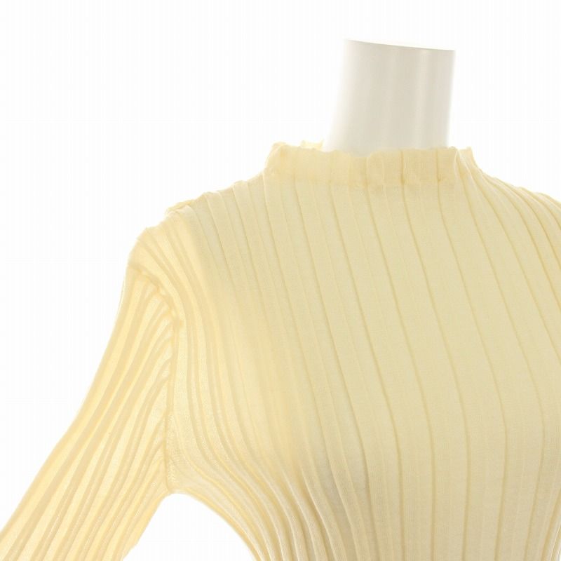 イロット IIROT 24SS ドライリブニット DRY RIB KNIT セーター ハイネック 五分袖 1 アイボリー 025-024-KT68 /YT ■BM レディース イロット IIROT 24SS ドライリブニット DRY RIB KNIT セーター