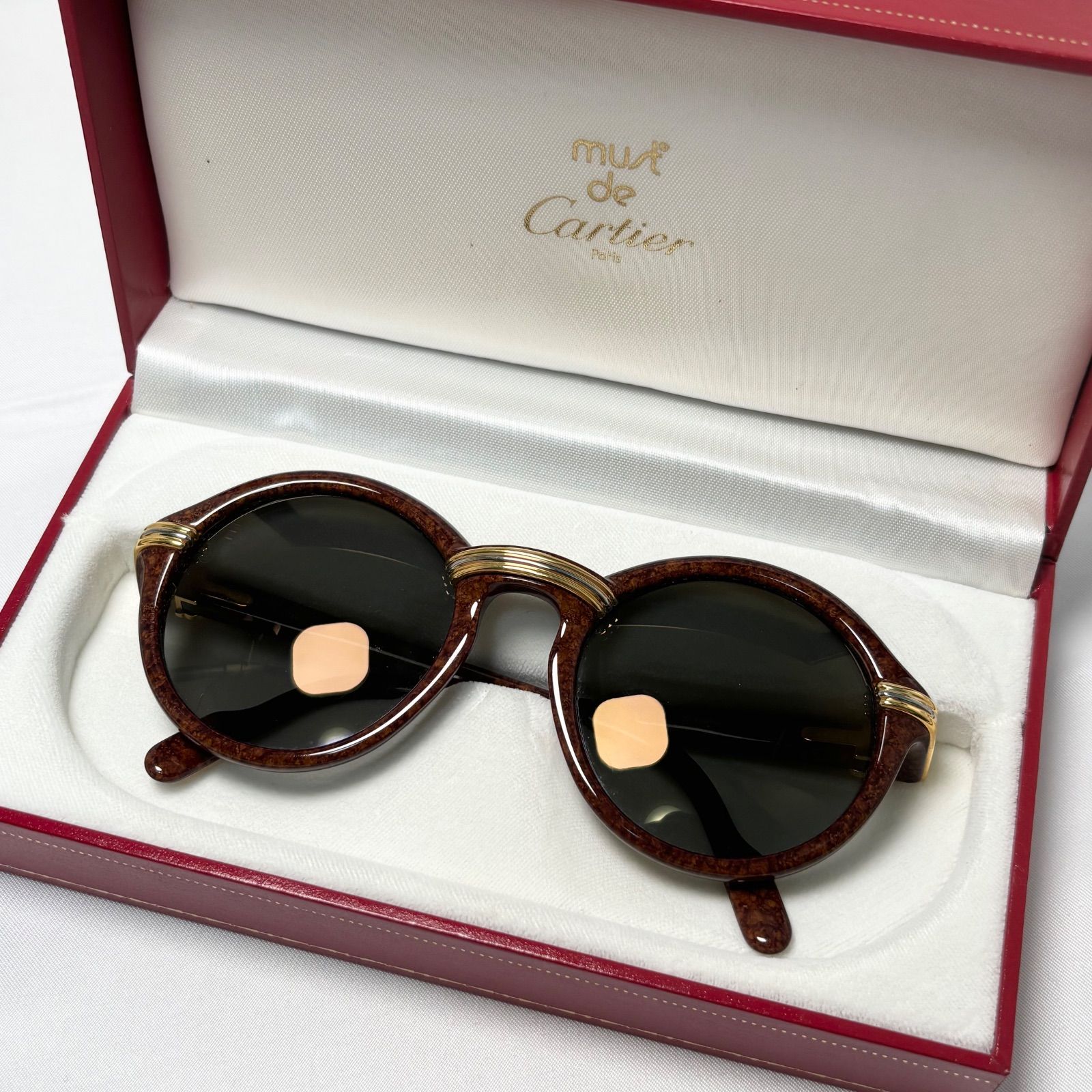 美品◇Cartier カルティエ トリニティ サングラス ブラック ケース付き 楽天市場】cartier カルティエ サングラス トリニティ ウッド