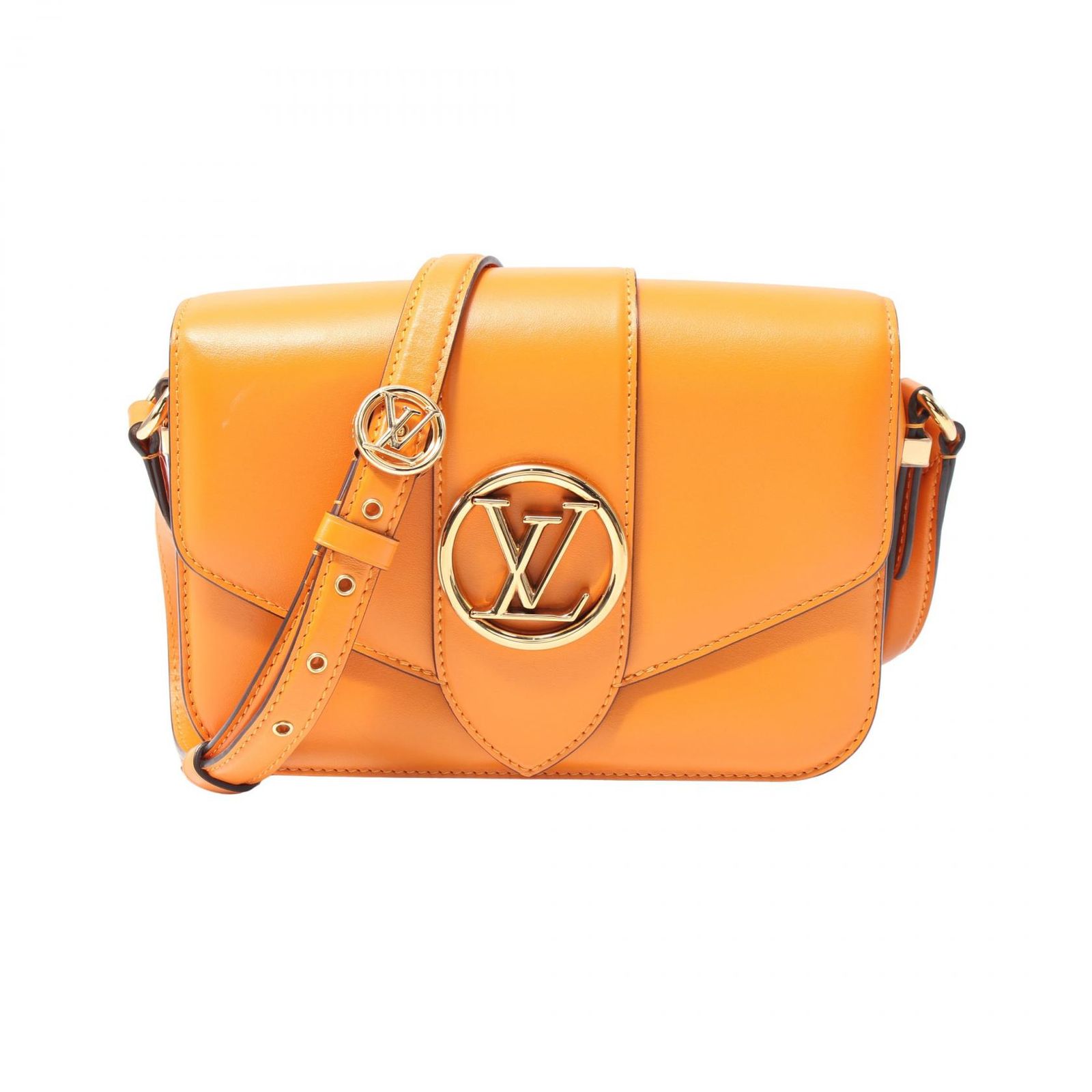 ルイ ヴィトン LOUIS VUITTON ショルダーバッグ LV PONT 9 LVポンヌフ M55946 サマーゴールド レザー ポンヌフ レディース Used A
