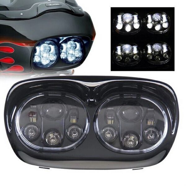 ハーレー ロードグライド LED ヘッドライト ハーレーダビッドソン Road Glide FLTRU FLTRX FLTRXSE FLTRX FLTR EFI FLTRI blk