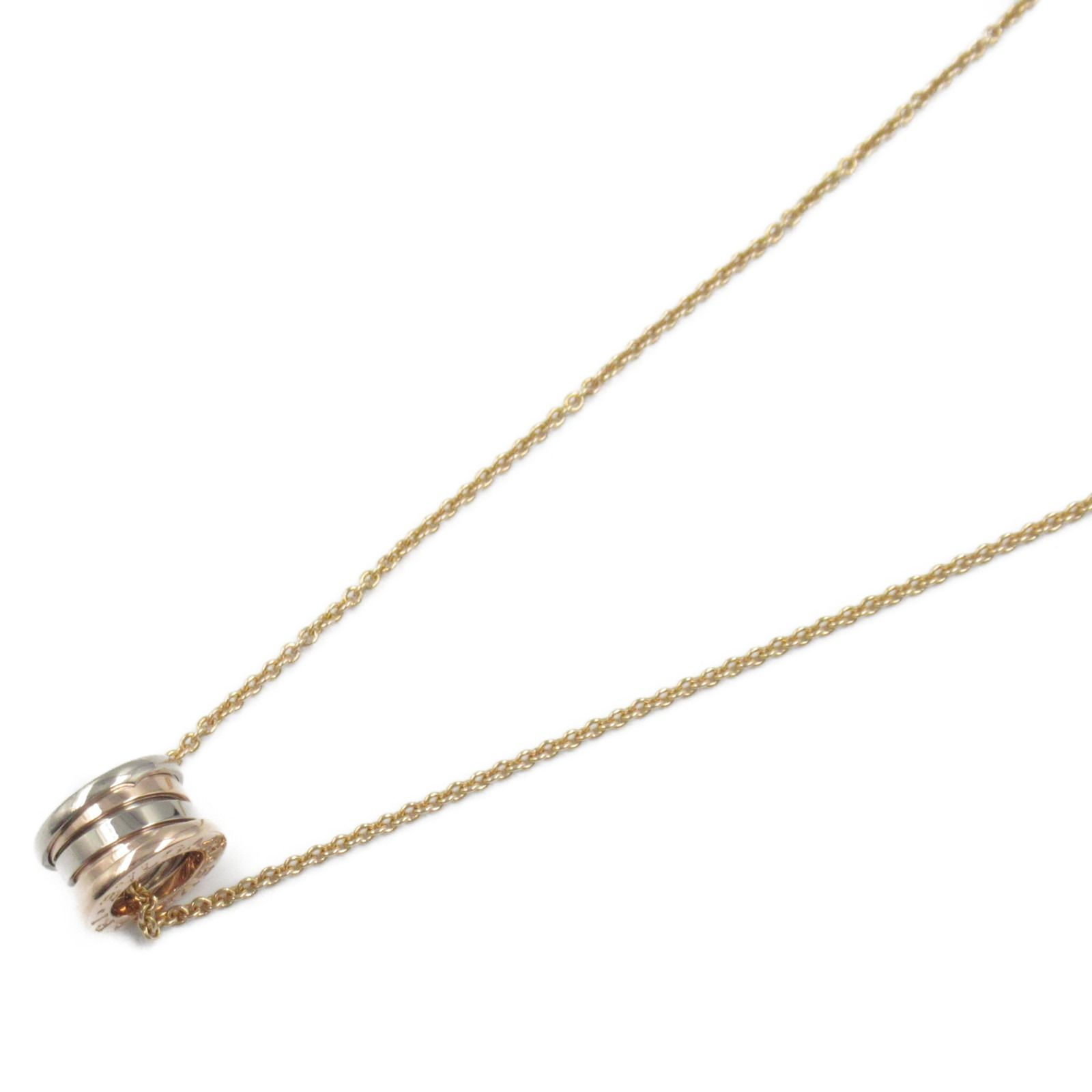 ブルガリ BVLGARI ネックレス B-zero1 ビーゼロワン パーフェクトミステイク ネックレス 首回38.5|45.5㎝ K18PG ピンクゴールド K18WG ホワイトゴールド B-zero1 パーフェクトミステイク ネックレス