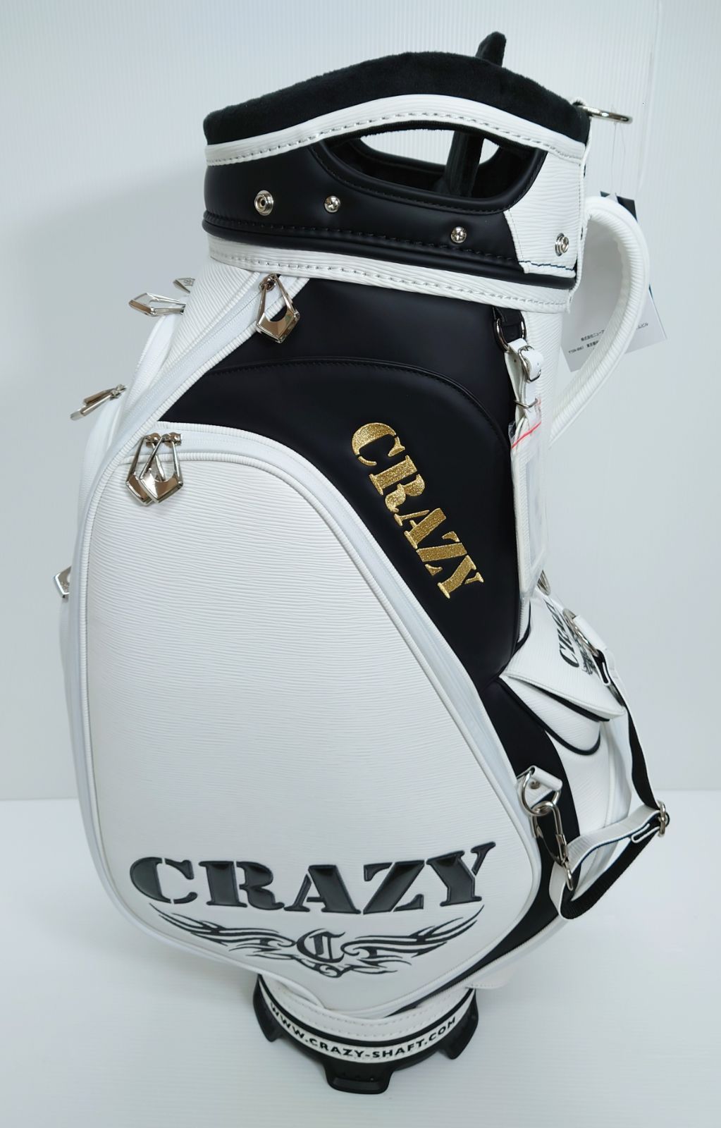 CRAZY クレイジー、キャディバッグ ホワイト【新品】 CRAZY クレイジー、キャディバッグ ホワイト【新品】 CRAZY クレイジー