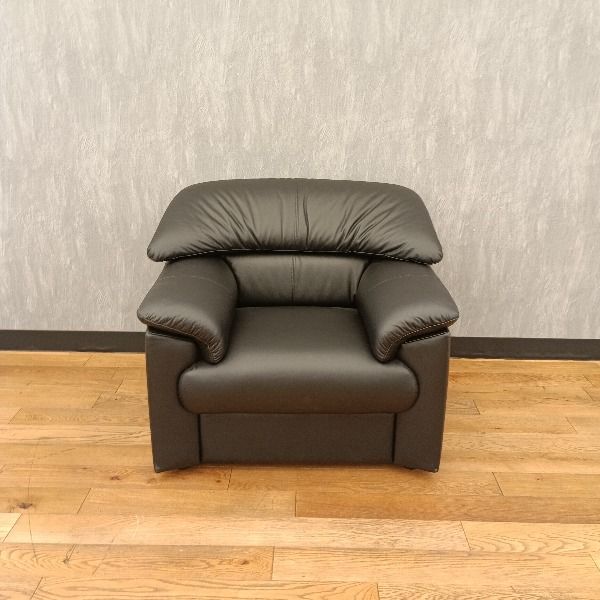 OKAMURA オカムラ 応接ソファ 1人掛け 8370XA-9015 製 ブラック 応接椅子 待合椅子 ロビーチェア ミーティングチェア