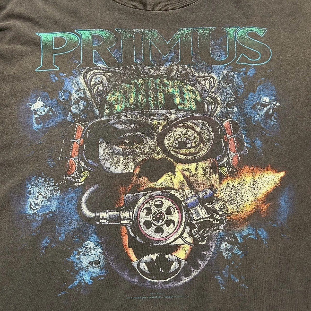 Vintage 90s プライマス tシャツ バンド フェード ボロ 墨黒