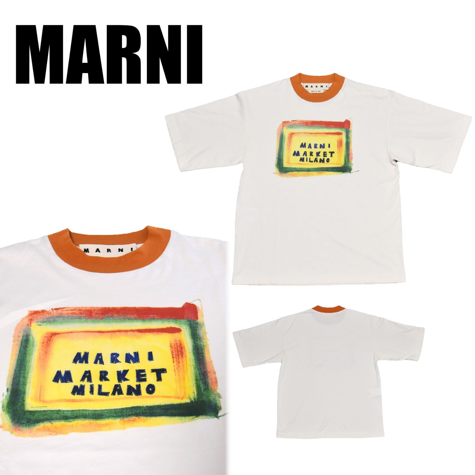 MARNI MARKET Tシャツ 半袖 ロゴ マルニマーケット オーバーサイズ