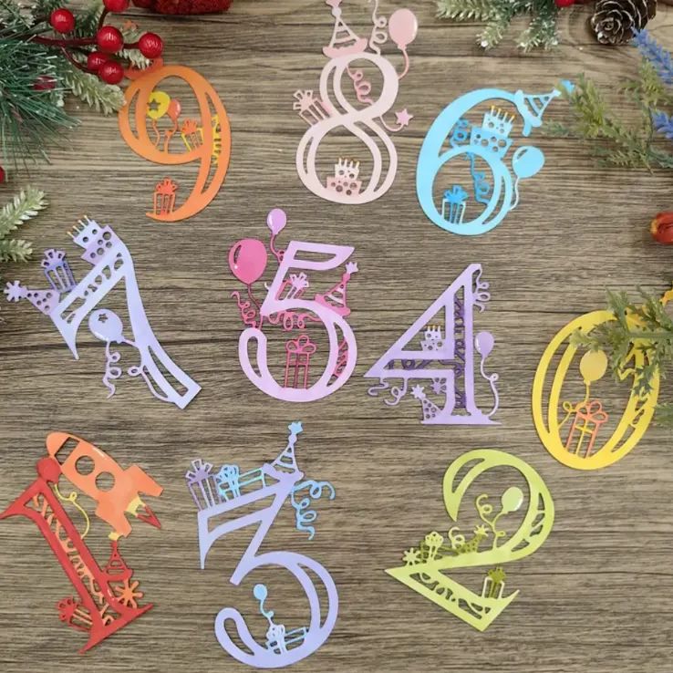 カッティングダイ　大きな 数字　0〜9