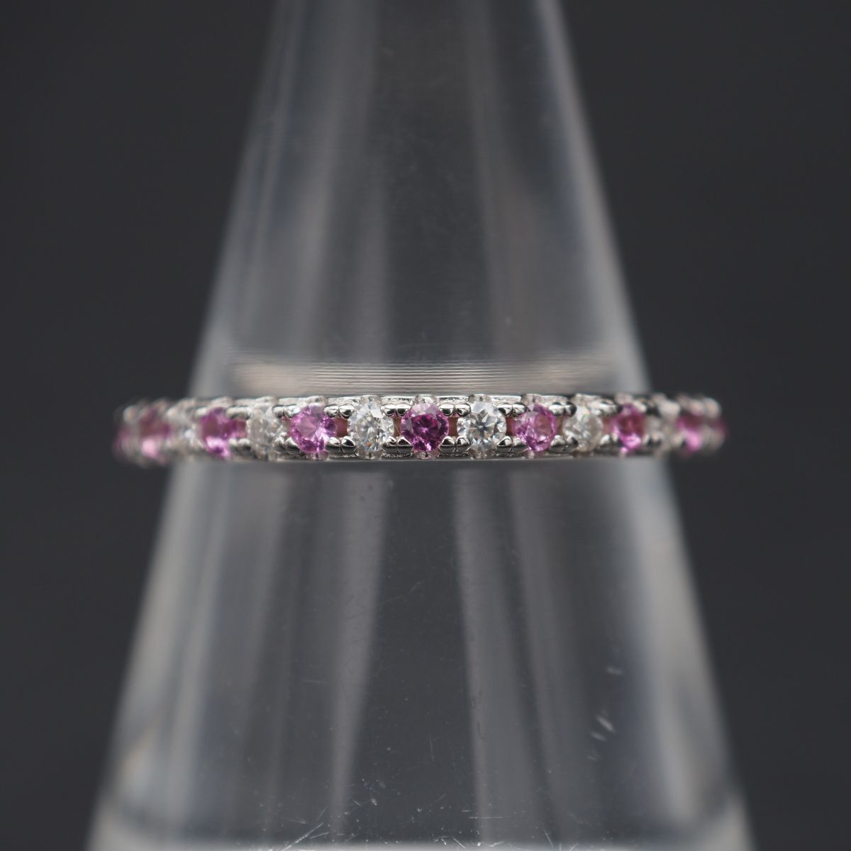 B607 ダイヤモンド ピンクサファイア? ピンクトパーズ? S925刻印