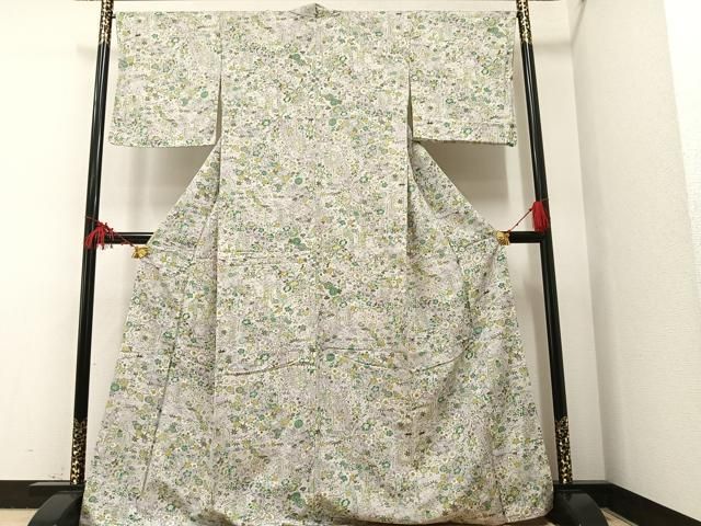 平和屋着物○上質な紬 変わり市松 正絹 逸品 AAAZ8862ph