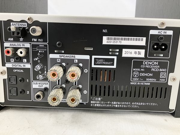 ☆denon CD ミニコンポ rcd-m40 スピーカー SC-M40 セット CDコンポ