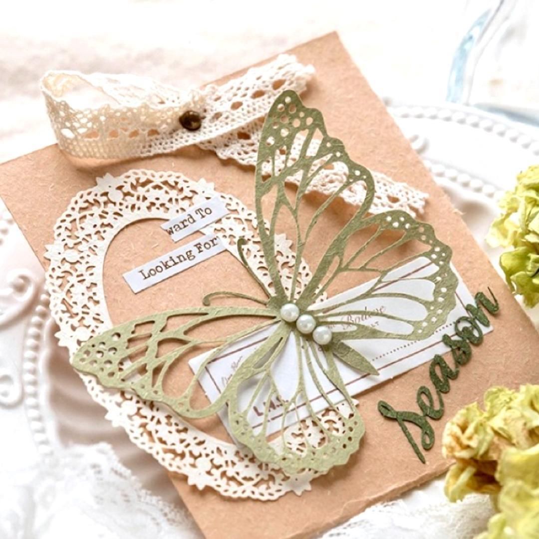 3，ジャンクジャーナル素材。紅茶染めレース ジャンクジャーナル素材☆紅茶染め繊細なチュールレース⑥ 1点のみ