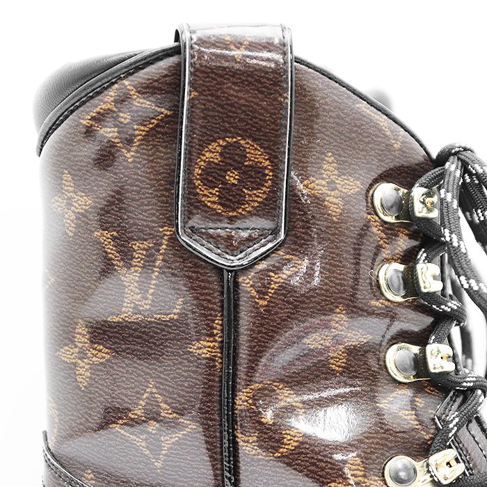 LOUIS VUITTON モノグラムアンクルブーティ 新品同様】LOUIS VUITTON ルイ・ヴィトン アンクルブーツ アウト