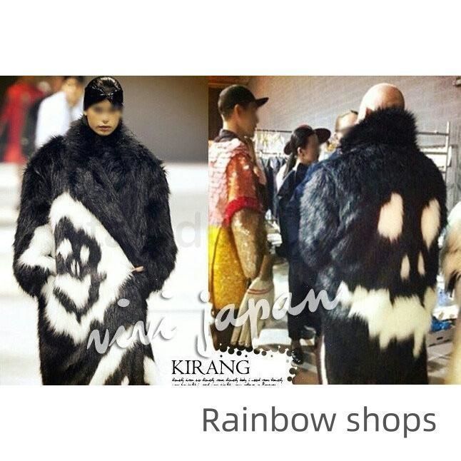 ピタカゲ G-Dragon着用 白ファーコート BIGBANG ジードラゴン 着用