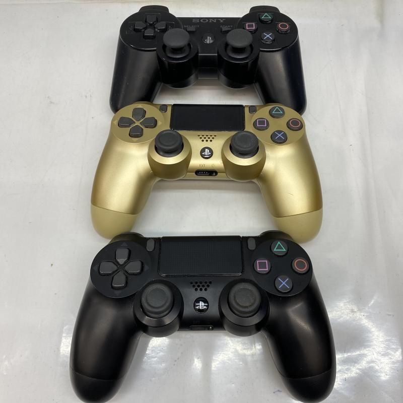 中古】ｹﾞｰﾑOP）ｼﾞｬﾝｸ)PS3/PS4ｺﾝﾄﾛｰﾗｰ 3個まとめ 黒金 CECHZC2J