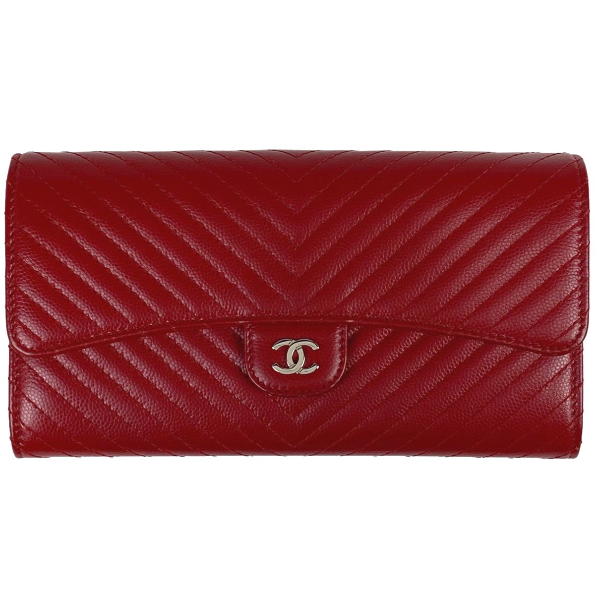 CHANEL シャネル レザー ステッチ 長財布 CC ココマークぽちshop