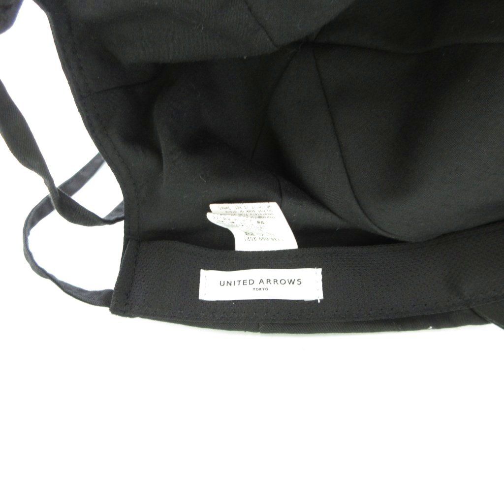 UNITED ARROWS　バックリボン　キャップ　帽子　黒色 ユナイテッドアローズ UNITED ARROWS バックリボン キャップ UV