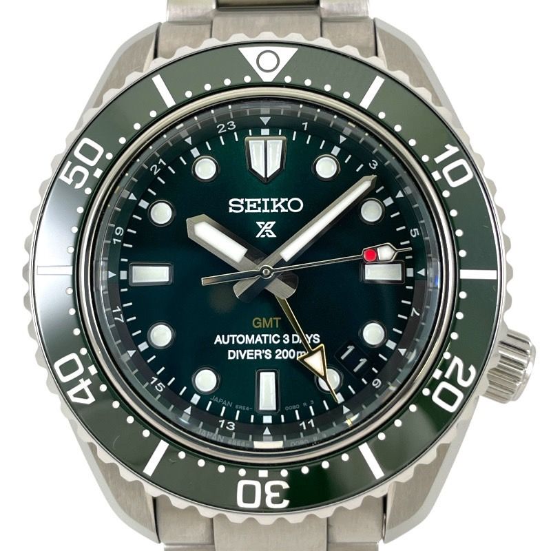 【SEIKO】セイコー プロスペックス GMT SBEJ009 腕時計 ステンレススチール メンズ 6R54-00D0 ダイバーズ グリーン 緑