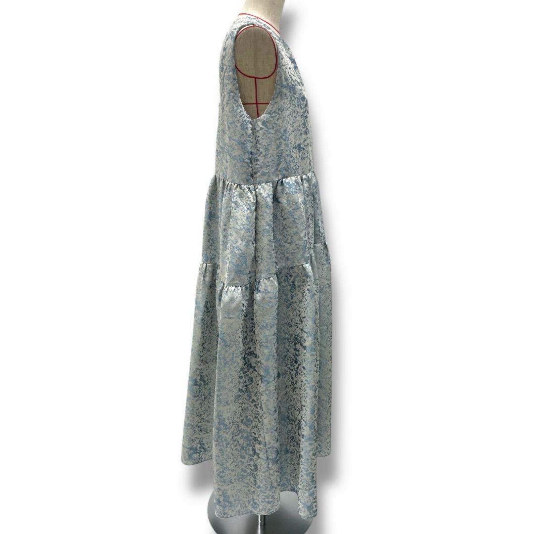 AKTE アクテ ノースリーブティアードワンピース ロングワンピース