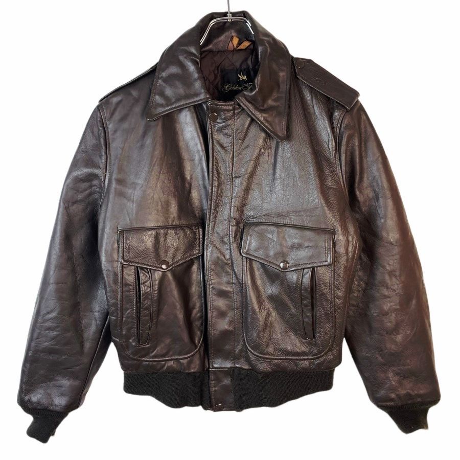 70s 80s 希少42サイズ ゴールデンフリース A-2 ジャケット レザー 70s 80s 希少42サイズ ゴールデンフリース A-2 ジャケット レザー 中古