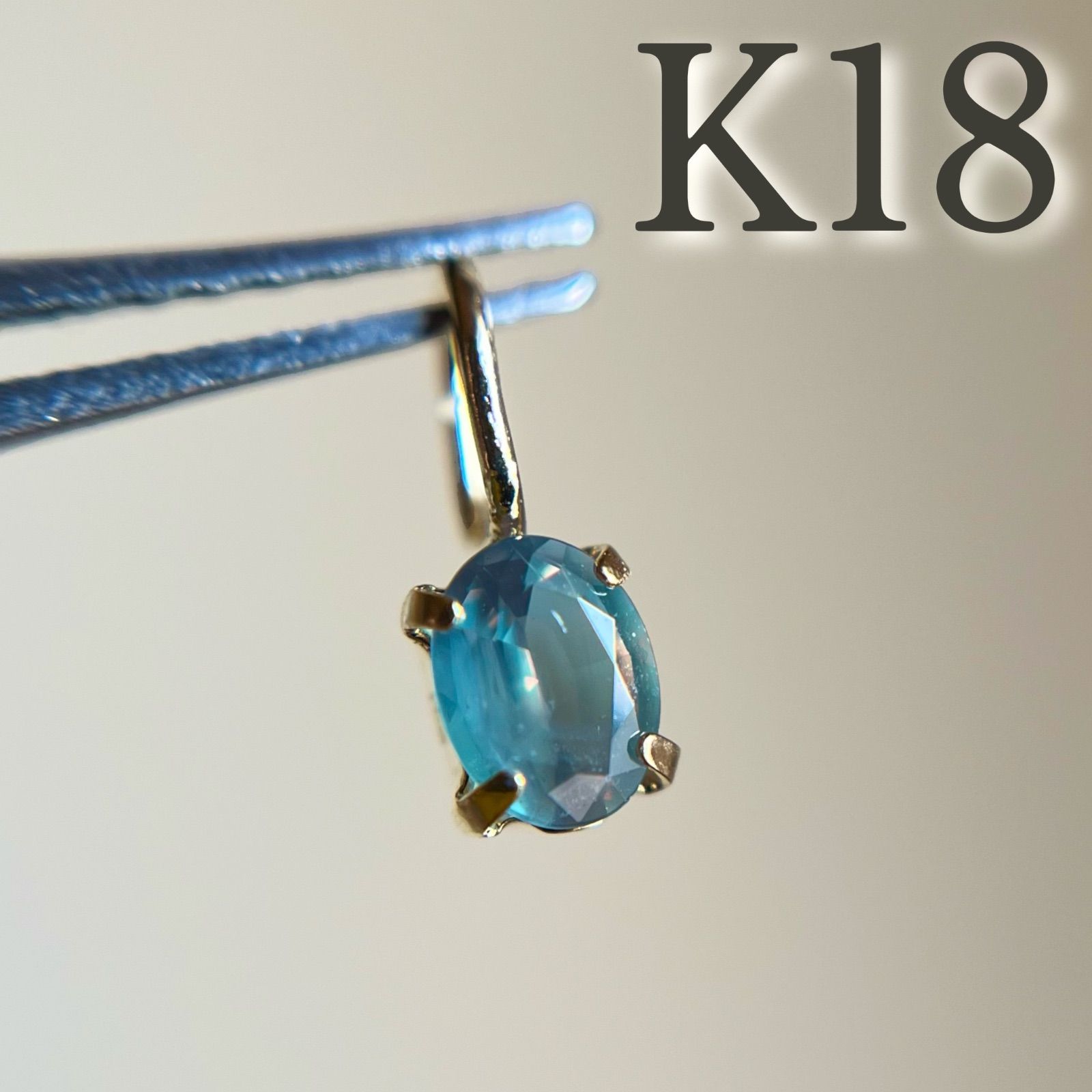 K18 天然石アレキサンドライトoval希少　レア　ペンダントトップ　18金 2 K18 天然石アレキサンドライトoval希少 レア ペンダントトップ