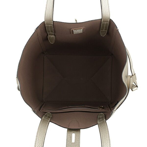 新品 フルラ FURLA ハンドバッグ ネット トートバッグ M ゴールド 金  