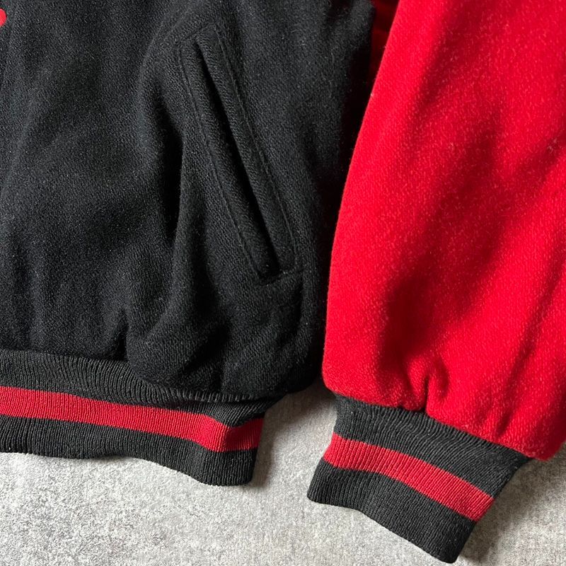 80s USA製 POLO RALPH LAUREN コットン ライナー ウール スタジャン L