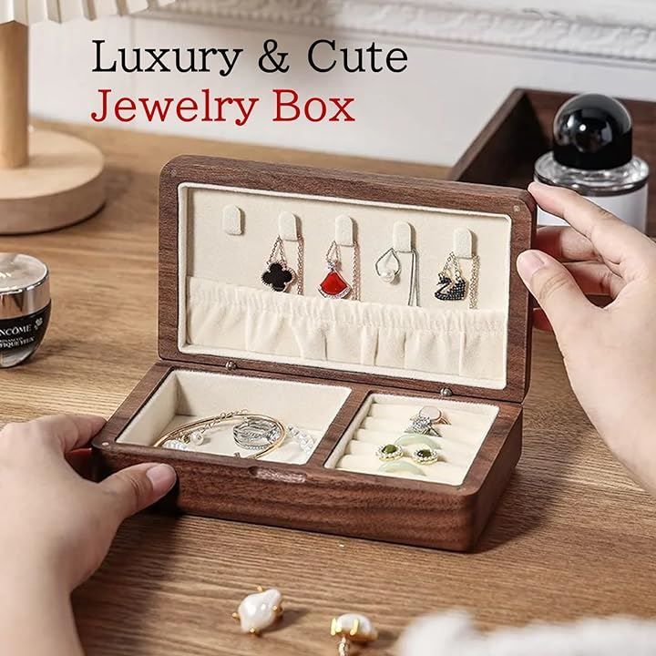 胡桃の木 ジュエリー収納 木製 ボックス アクセサリー NOELAMOUR ジュエリーボックス アクセサリーケース 木製 北欧