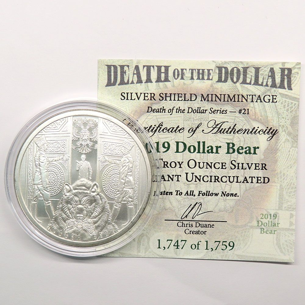 名古屋 OTHER プーチン大統領 ダラーベア 純銀コイン 1オンス 銀貨 シルバー 1759 保証書 IMPECCABLEHEALTHCARESERVICES_COM