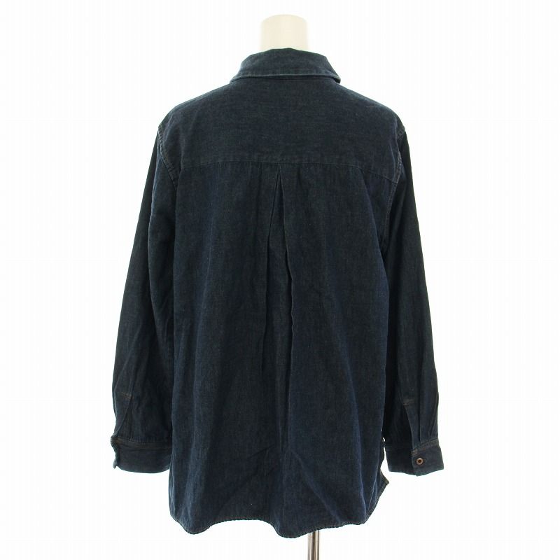 パラスパレス Pallas Palace デニムシャツ ブラウス 長袖 0 紺 ネイビー PFSH-3578C /YT レディース パラスパレス Pallas Palace デニムシャツ ブラウス 長袖 0 紺