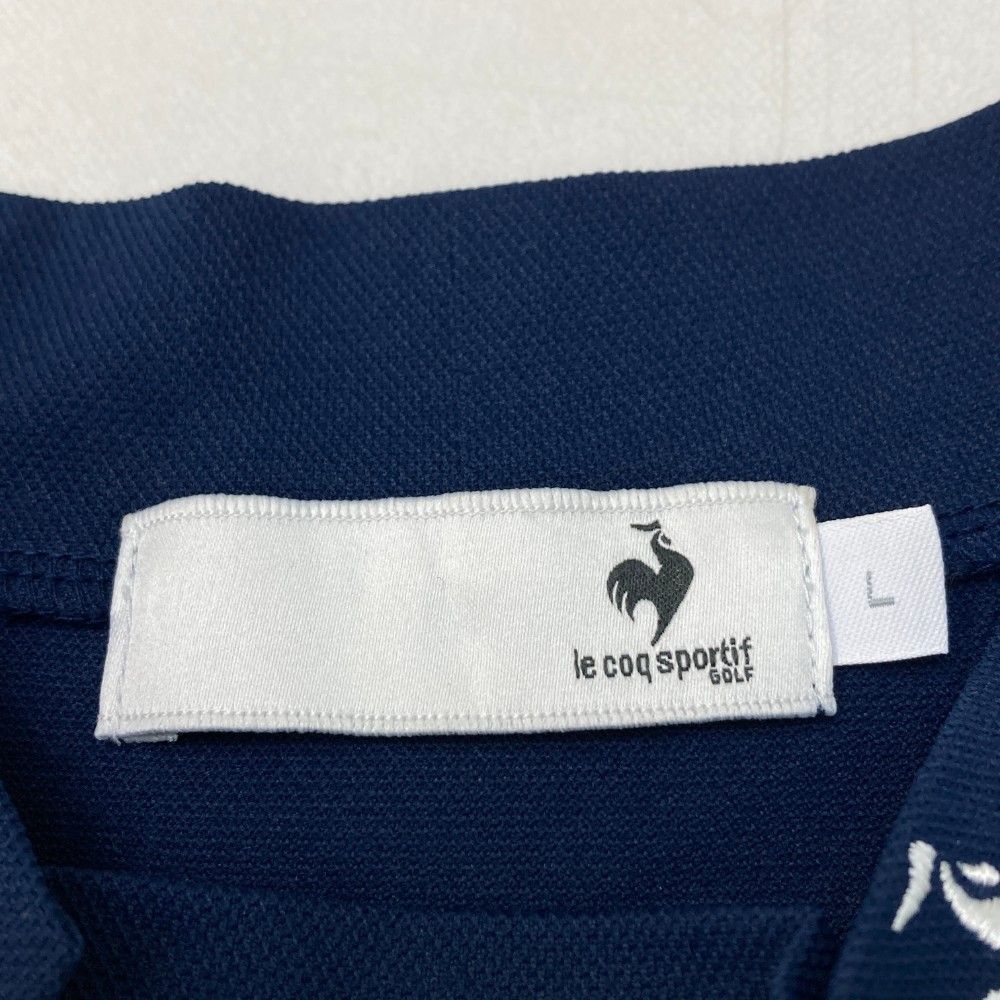 le coq sportif golf - Lサイズ　ルコック　青　ゴルフ　シャツ　 ゴルフウェア 半袖 ハイネック サイズ：L LE COQ GOLF ルコックゴルフ QGWVJA41NT 2023年モデル
