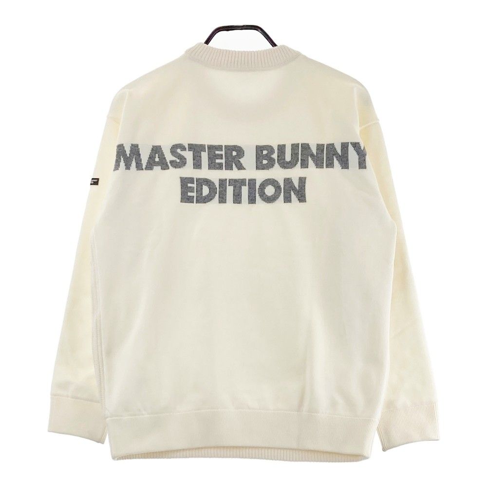 サイズ：4 MASTER BUNNY EDITION マスターバニーエディション  裏地付　モックネック ニットセーター  ホワイト系 [240101440208] ゴルフウェア メンズ ストスト サイズ：4 MASTER BUNNY EDITION マスターバニーエディション