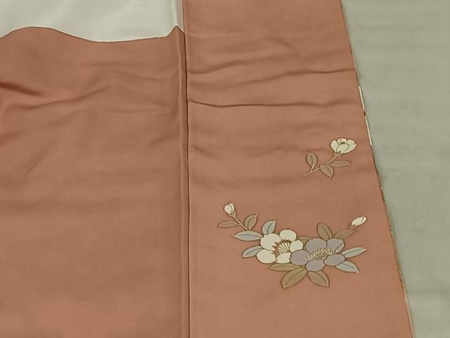 平和屋着物□訪問着 駒刺繍 枝花文 暈し染め 金彩 正絹 逸品  