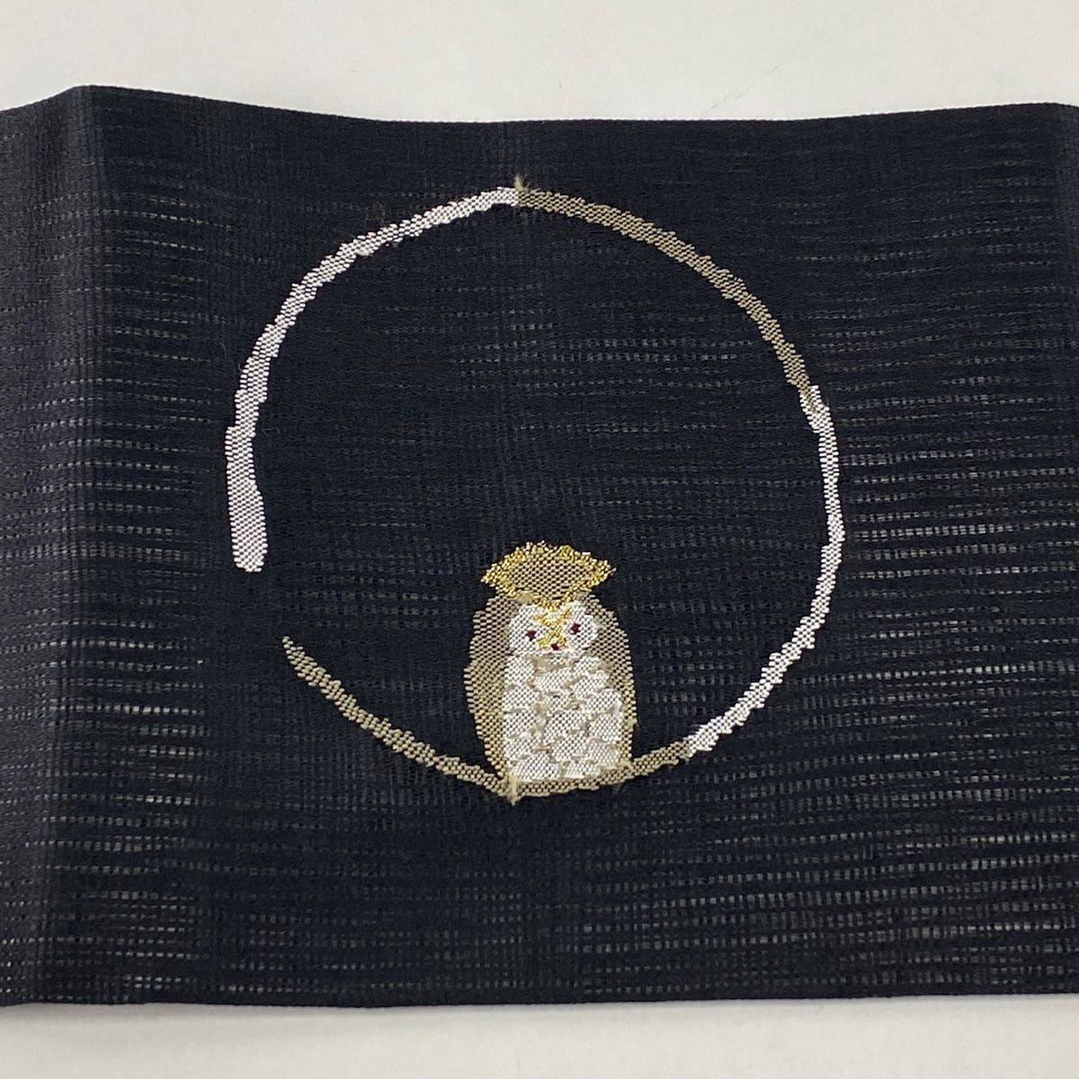 【激安アウトレット!】 正絹 黒 箔 フクロウ 夏帯 逸品 美品 名古屋帯 【中古】 メルカリ - 着物・浴衣