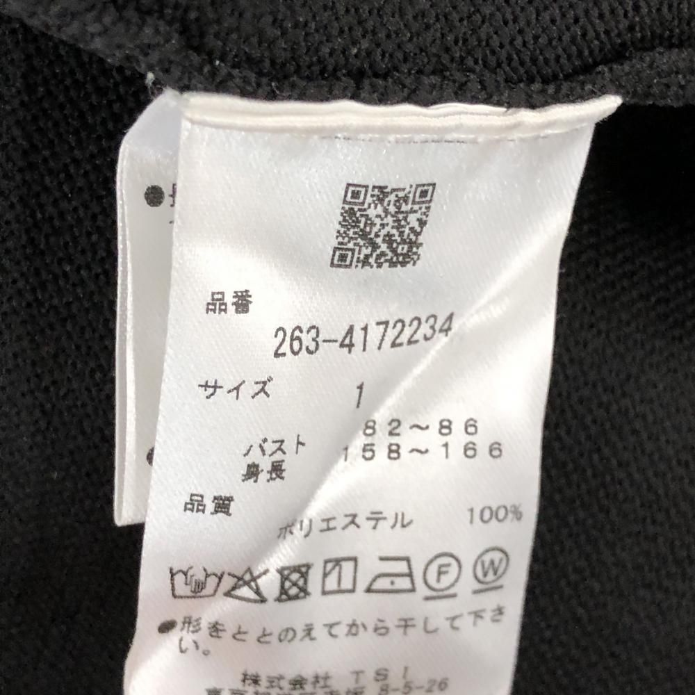美品】ジャックバニー ニットパーカー 黒×白 袖ロゴ 裾ドローコード