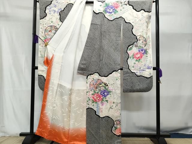 平和屋着物○豪華振袖 駒刺繍 絞り 熨斗吉祥菊文 金彩 正絹 逸品