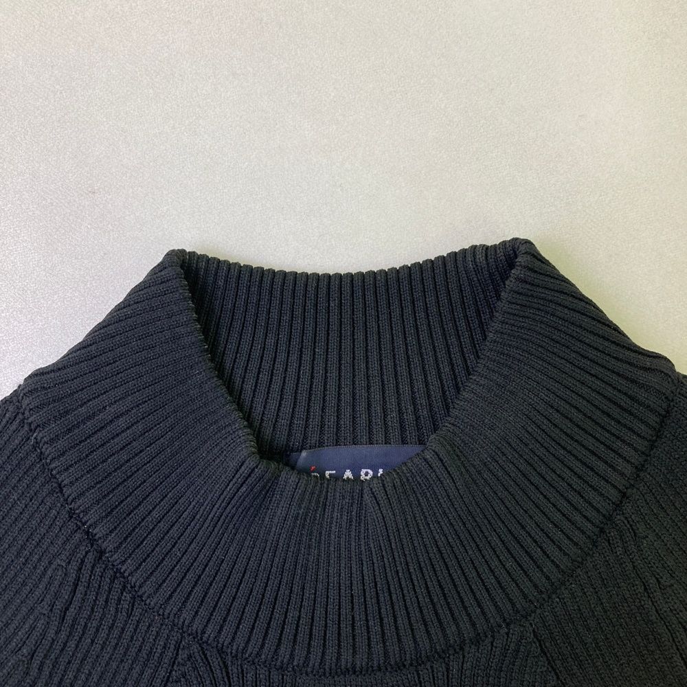 サイズ：1 PEARLY GATES パーリーゲイツ  モックネック ニットシャツ  ブラック系 [240101474803] ゴルフウェア レディース ストスト サイズ：1 PEARLY GATES パーリーゲイツ モックネック ニット