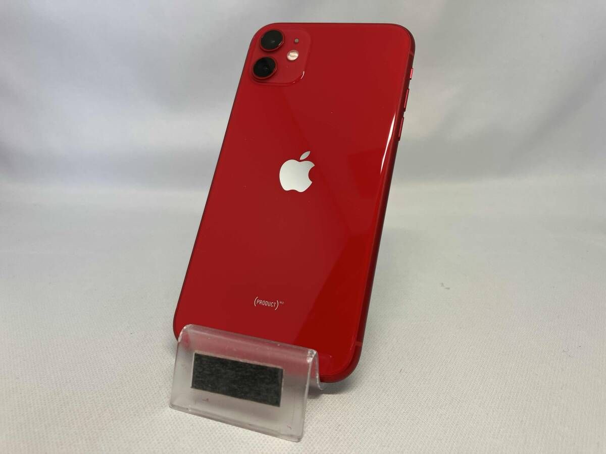 au 【SIMロックなし】MWLV2J/A iPhone 11 64GB レッド au au iPhone