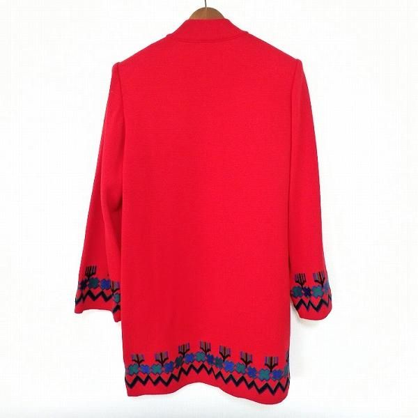 anc イヴサンローラン Yves Saint Laurent コート M 赤 青 緑 ジップ