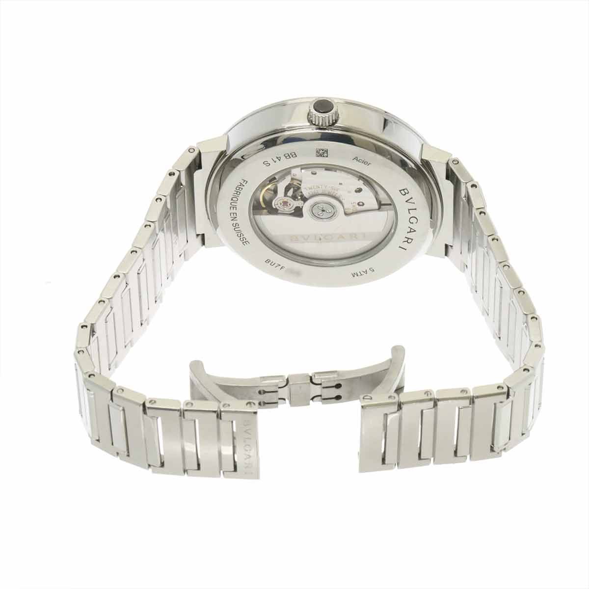  ブルガリ BVLGARI ブルガリブルガリ BB 41 S メンズ 腕時計 デイト ブルー オートマ 自動巻き ウォッチ 自動巻き時計 腕時計(アナログ)