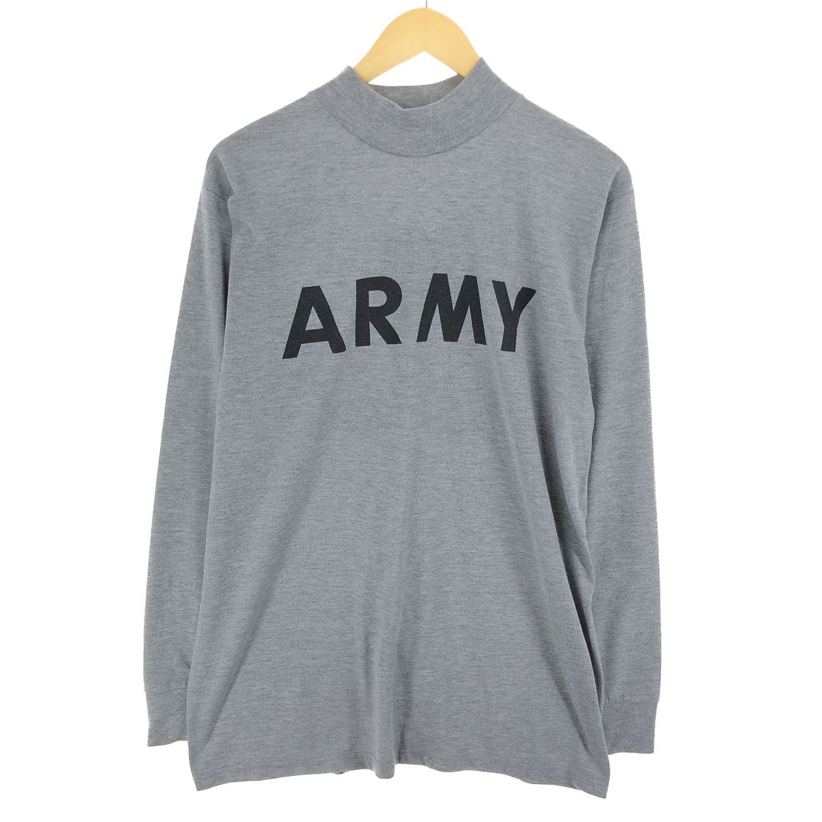 古着 U.S.ARMY モックネック ロングTシャツ ロンT メンズL/eaa465413