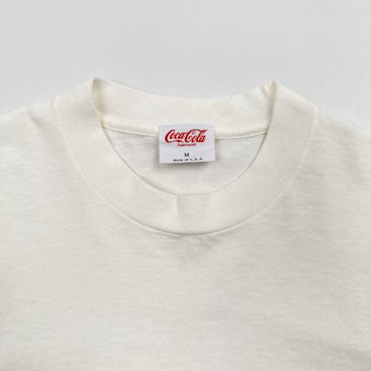 最終価格‼️コカコーラユニフォーム　ブルゾン　オールドタイプ丸ロゴ未使用極上品 90s USA製 Coca・Cola コカコーラ ロゴ プリント 丸胴 企業 半袖