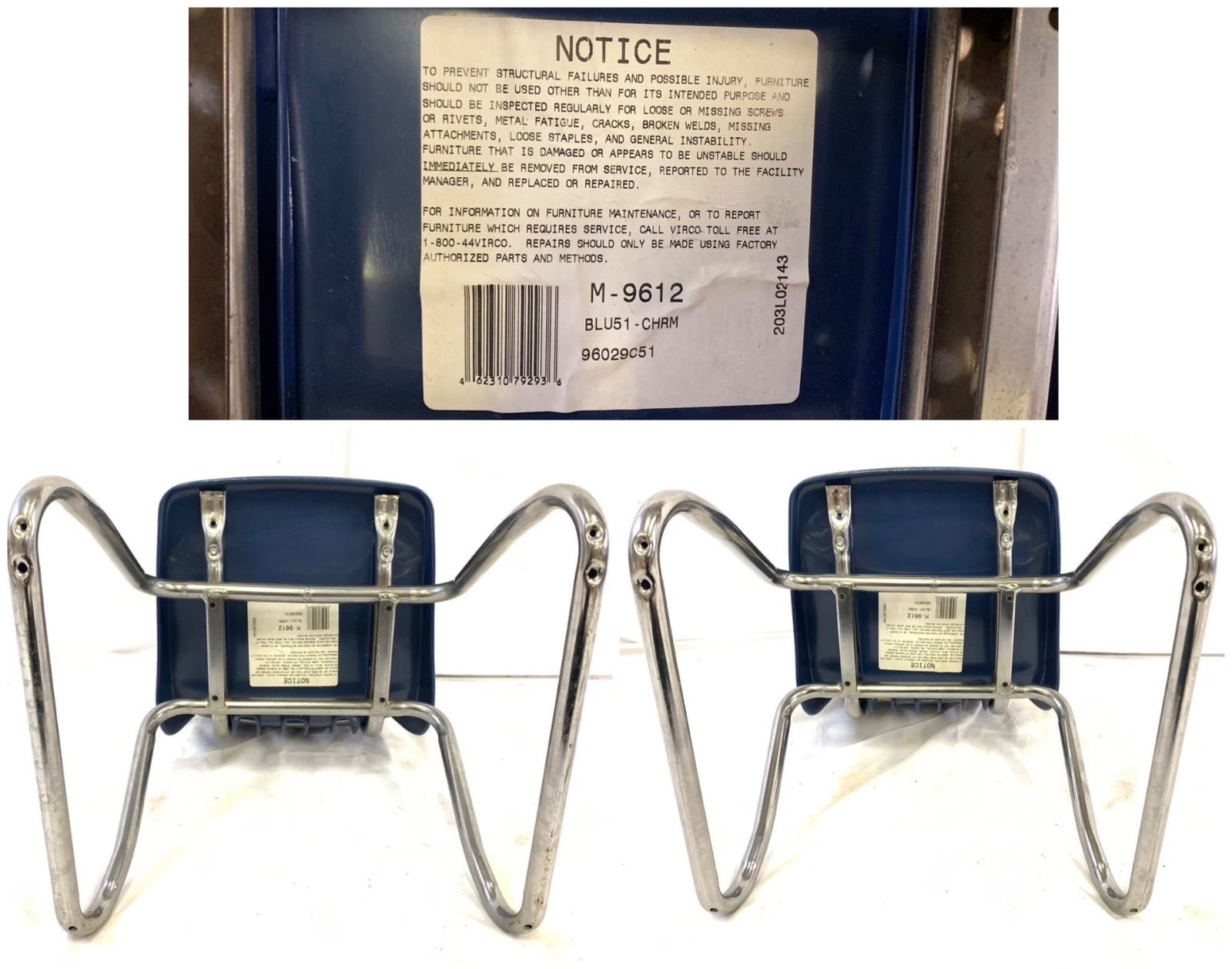 アメリカ家具】VIRCO スタッキングチェア 2脚 子供用 M-9612 イス