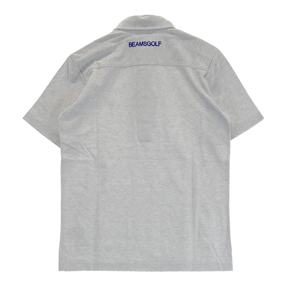 サイズ：S BEAMS GOLF ビームスゴルフ  半袖ポロシャツ ワッペン ボタンダウン  グレー系 [240101480248] ゴルフウェア メンズ ストスト サイズ：S BEAMS GOLF ビームスゴルフ 半袖ポロシャツ ワッペン